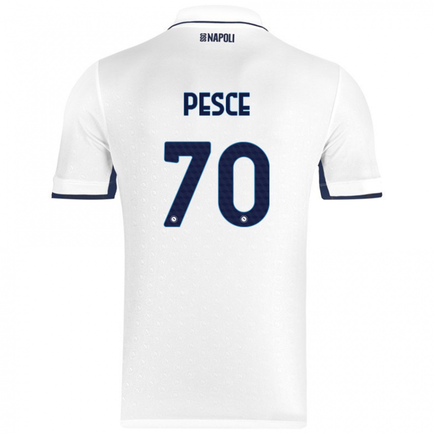 Pánské Antonio Pesce #70 Bílá Královská Modrá Daleko Hráčské Dresy 2024/25 Dres