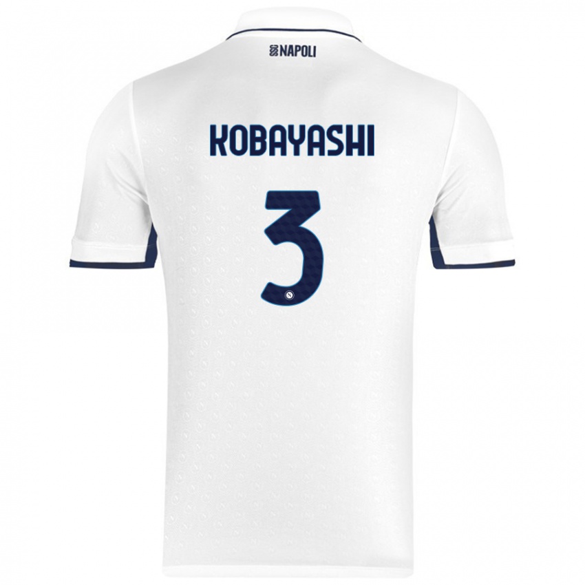 Pánské Miharu Kobayashi #3 Bílá Královská Modrá Daleko Hráčské Dresy 2024/25 Dres