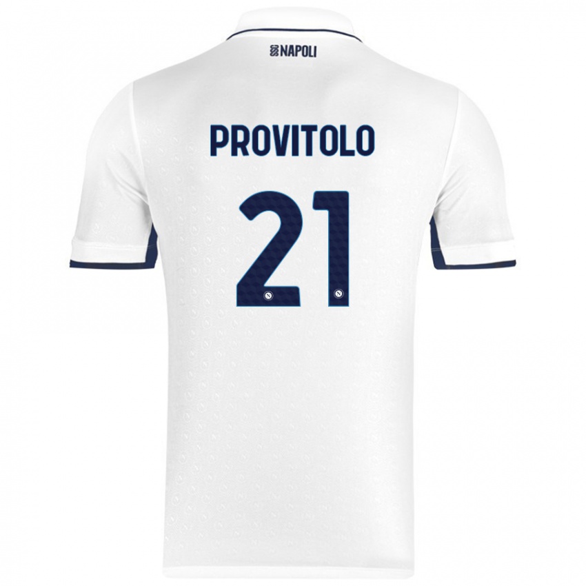 Pánské Vincenzo Provitolo #21 Bílá Královská Modrá Daleko Hráčské Dresy 2024/25 Dres