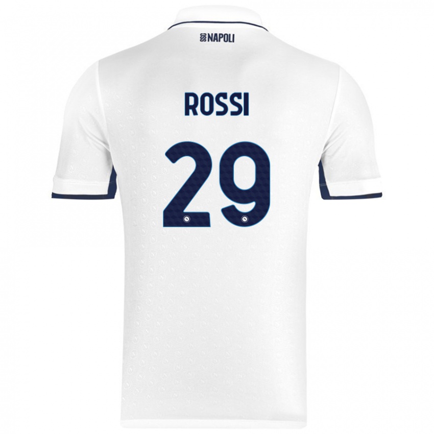 Pánské Francesco Rossi #29 Bílá Královská Modrá Daleko Hráčské Dresy 2024/25 Dres