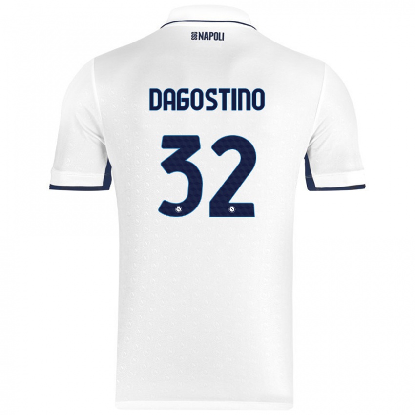 Pánské Giuseppe Dagostino #32 Bílá Královská Modrá Daleko Hráčské Dresy 2024/25 Dres