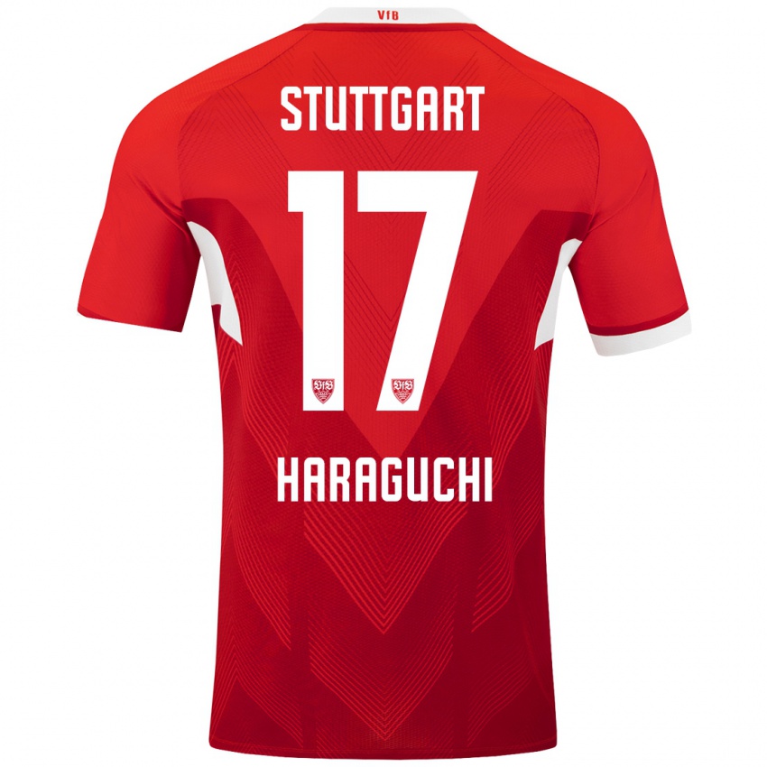 Pánské Genki Haraguchi #17 Červená Bílá Daleko Hráčské Dresy 2024/25 Dres