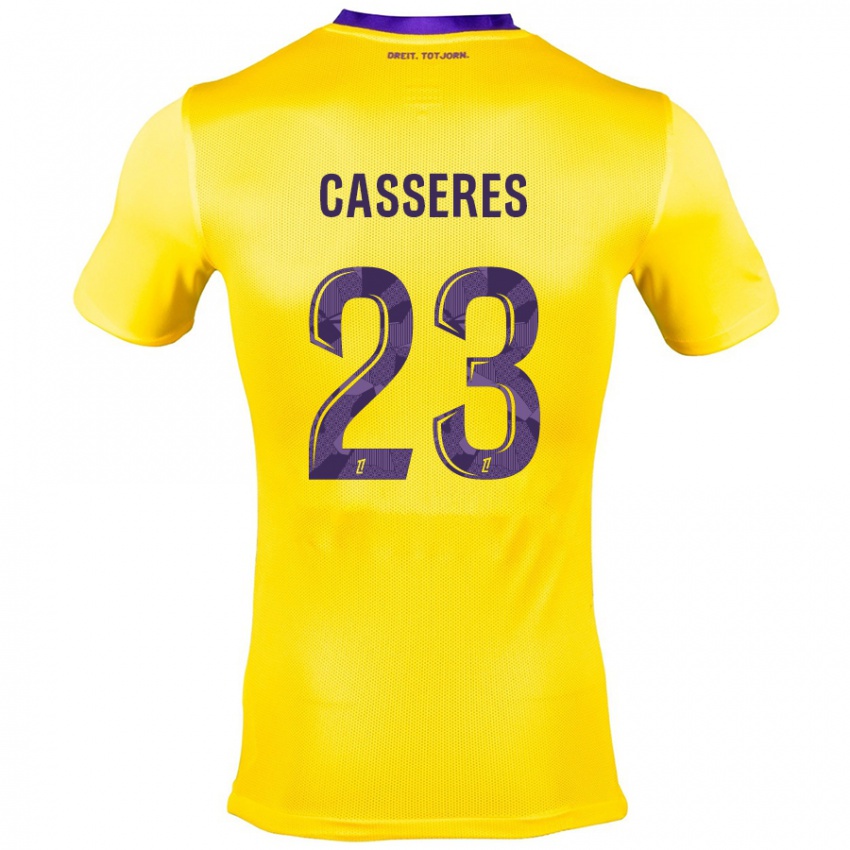 Pánské Cristian Cásseres Jr. #23 Žlutá Fialová Daleko Hráčské Dresy 2024/25 Dres