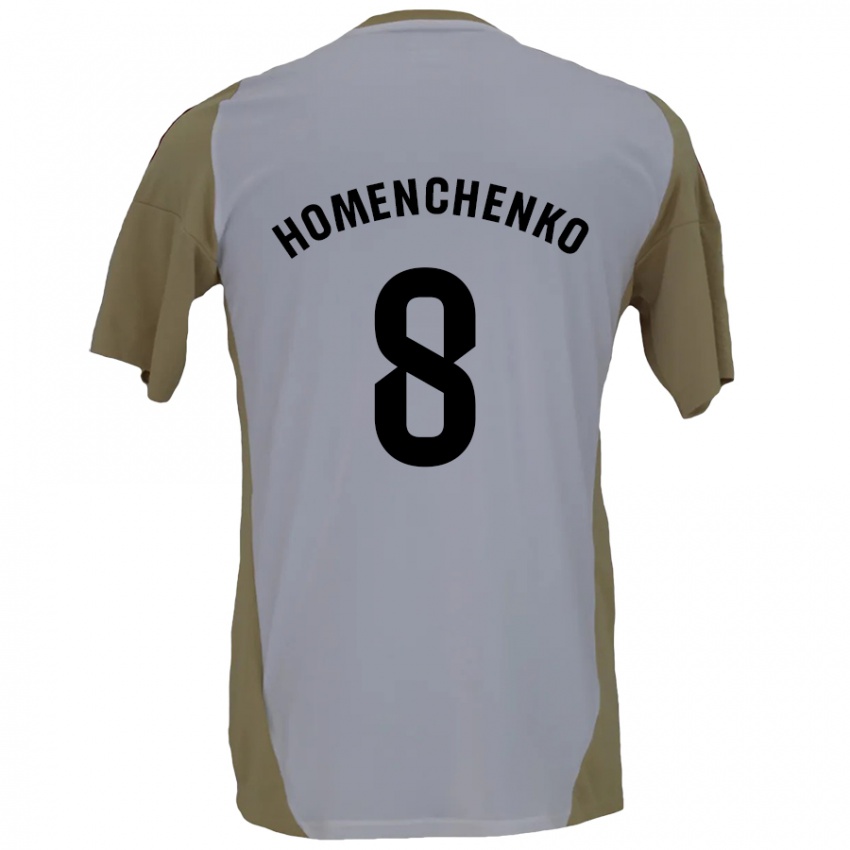 Pánské Santiago Homenchenko #8 Hnědá Bílá Daleko Hráčské Dresy 2024/25 Dres