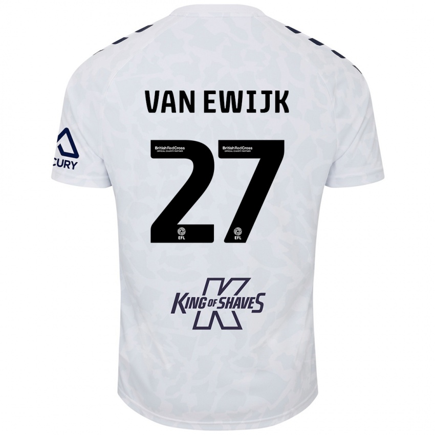 Pánské Milan Van Ewijk #27 Bílý Daleko Hráčské Dresy 2024/25 Dres