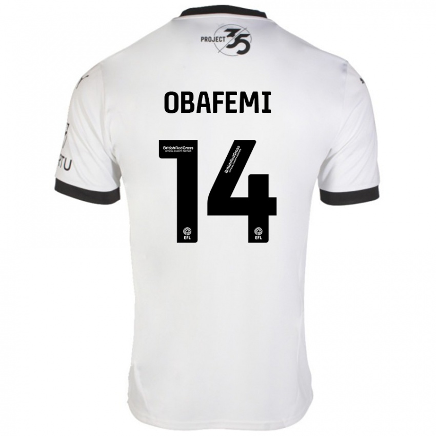 Pánské Michael Obafemi #14 Bílá Černá Daleko Hráčské Dresy 2024/25 Dres