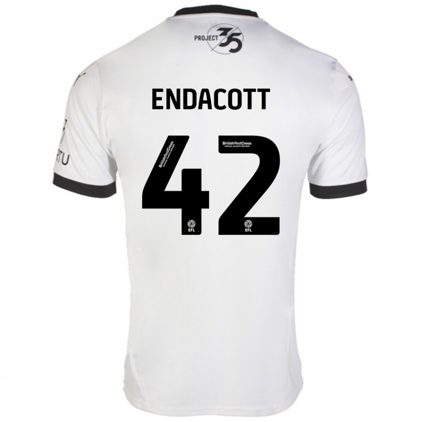 Pánské Jack Endacott #42 Bílá Černá Daleko Hráčské Dresy 2024/25 Dres