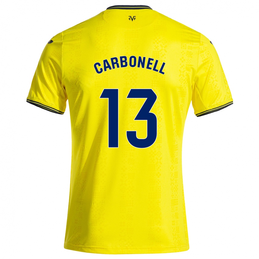 Dámské Carmen Carbonell #13 Žlutá Černá Domů Hráčské Dresy 2024/25 Dres