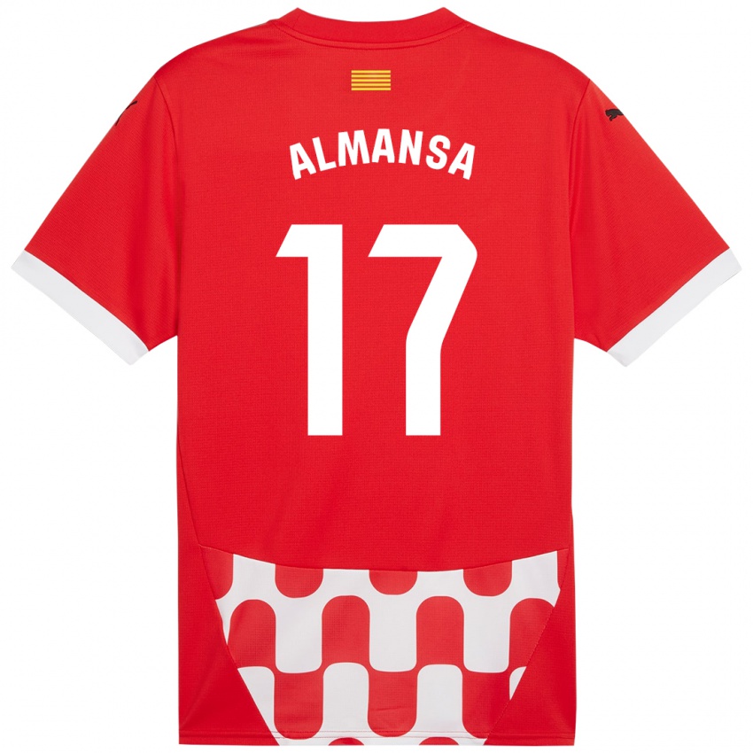 Dámské Alex Almansa #17 Červená Bílá Domů Hráčské Dresy 2024/25 Dres