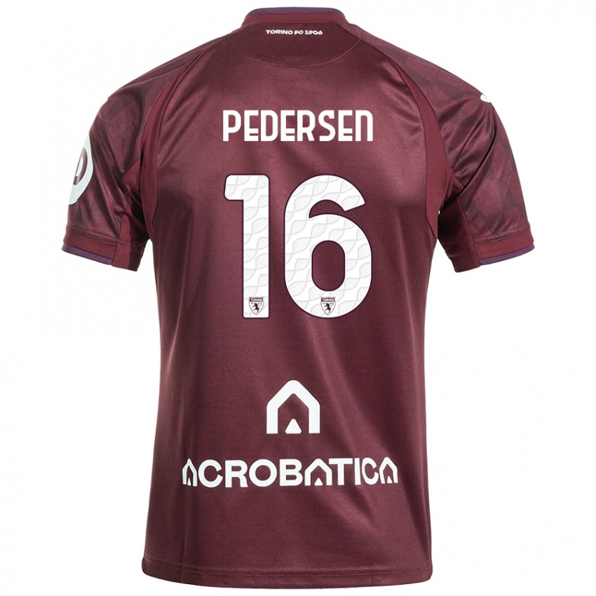 Dámské Marcus Pedersen #16 Kaštanově Bílá Domů Hráčské Dresy 2024/25 Dres