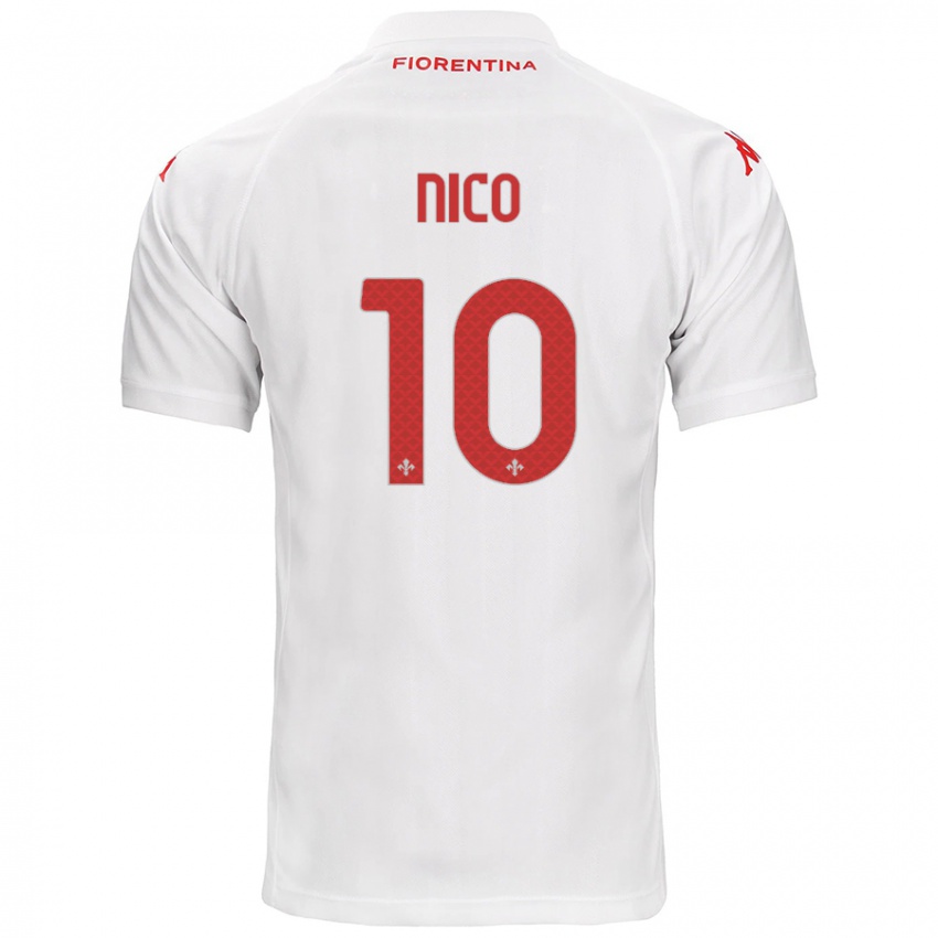 Dámské Nicolas Gonzalez #10 Bílý Daleko Hráčské Dresy 2024/25 Dres