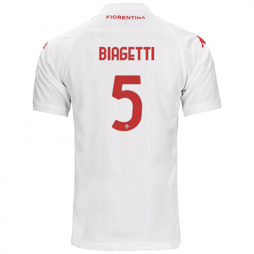 Dámské Christian Biagetti #5 Bílý Daleko Hráčské Dresy 2024/25 Dres