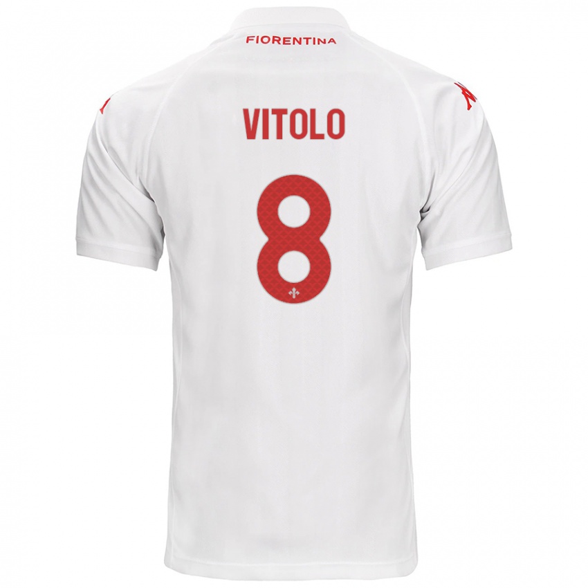 Dámské Federico Vitolo #8 Bílý Daleko Hráčské Dresy 2024/25 Dres