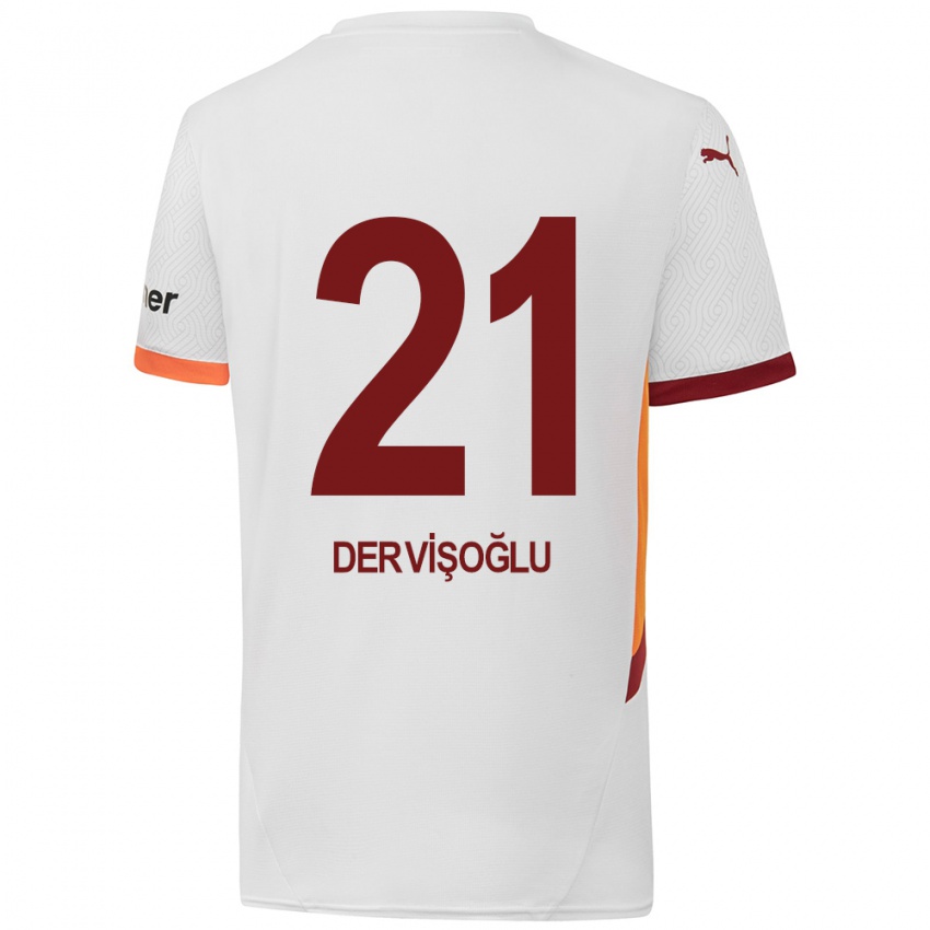 Dámské Halil Dervişoğlu #21 Bílá Žlutá Červená Daleko Hráčské Dresy 2024/25 Dres