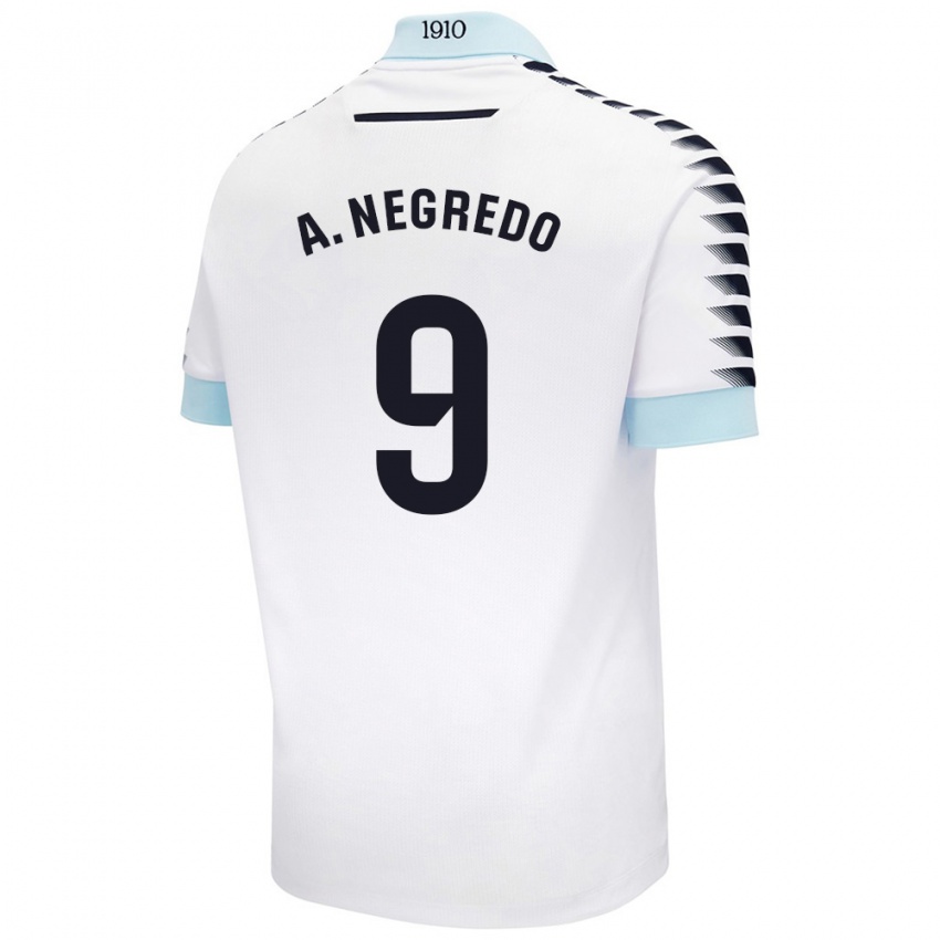 Dámské Álvaro Negredo #9 Bílá Modrá Daleko Hráčské Dresy 2024/25 Dres