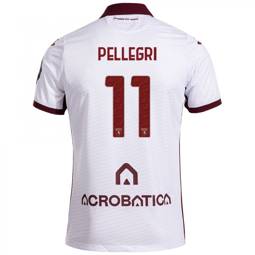 Dámské Pietro Pellegri #11 Bílá Kaštanová Daleko Hráčské Dresy 2024/25 Dres