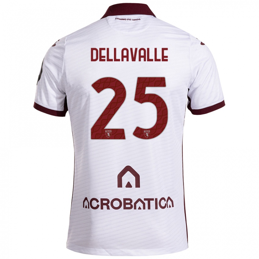 Dámské Alessandro Dellavalle #25 Bílá Kaštanová Daleko Hráčské Dresy 2024/25 Dres