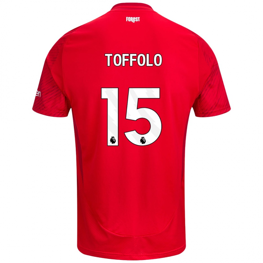 Dětské Harry Toffolo #15 Červená Bílá Domů Hráčské Dresy 2024/25 Dres