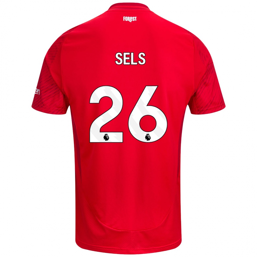 Dětské Matz Sels #26 Červená Bílá Domů Hráčské Dresy 2024/25 Dres