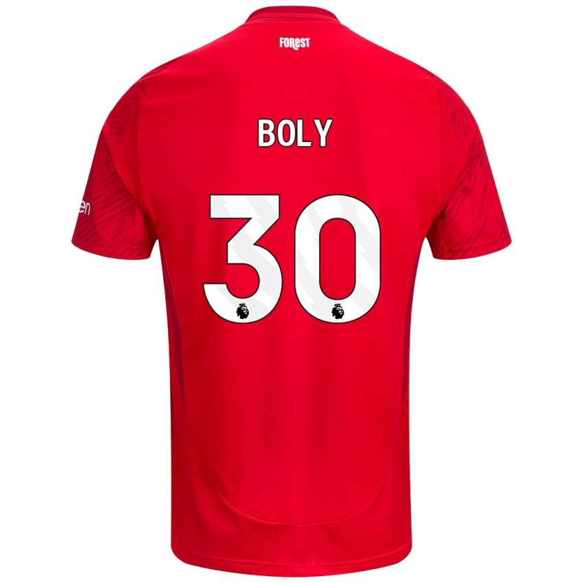 Dětské Willy Boly #30 Červená Bílá Domů Hráčské Dresy 2024/25 Dres