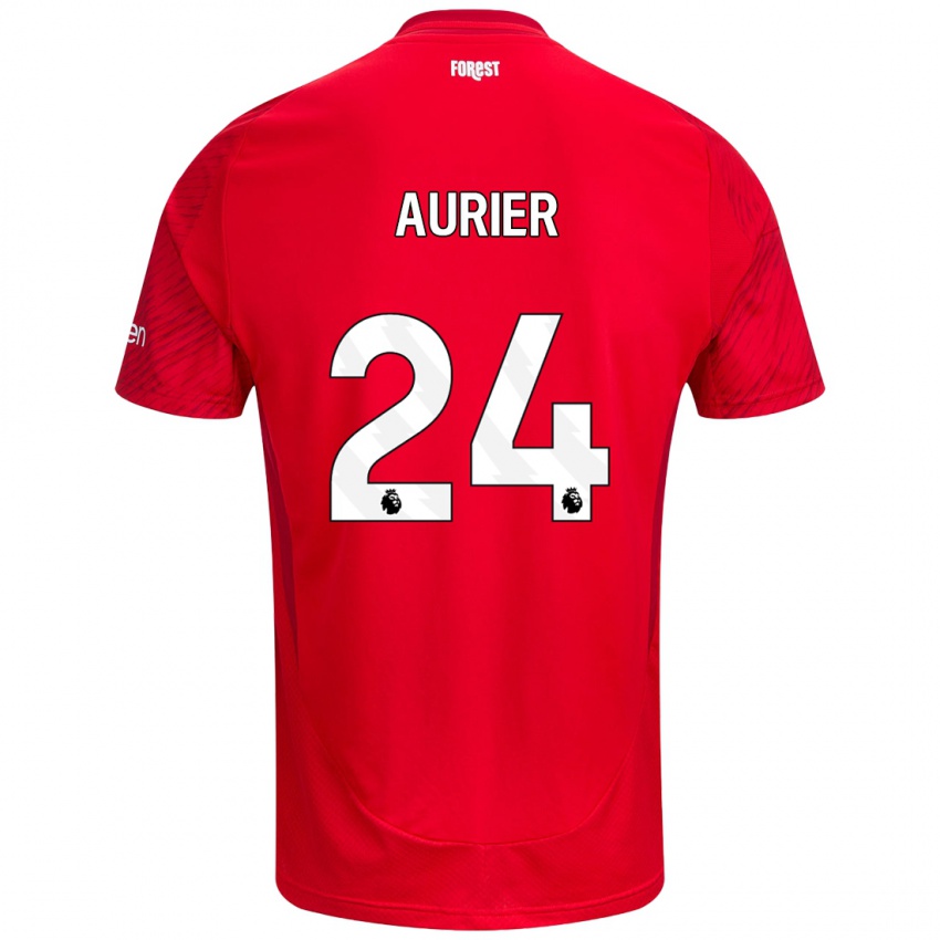 Dětské Serge Aurier #24 Červená Bílá Domů Hráčské Dresy 2024/25 Dres