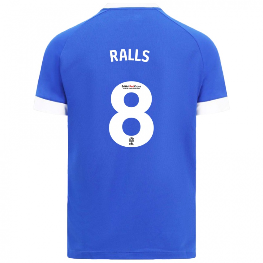 Dětské Joe Ralls #8 Nebesky Modrá Domů Hráčské Dresy 2024/25 Dres