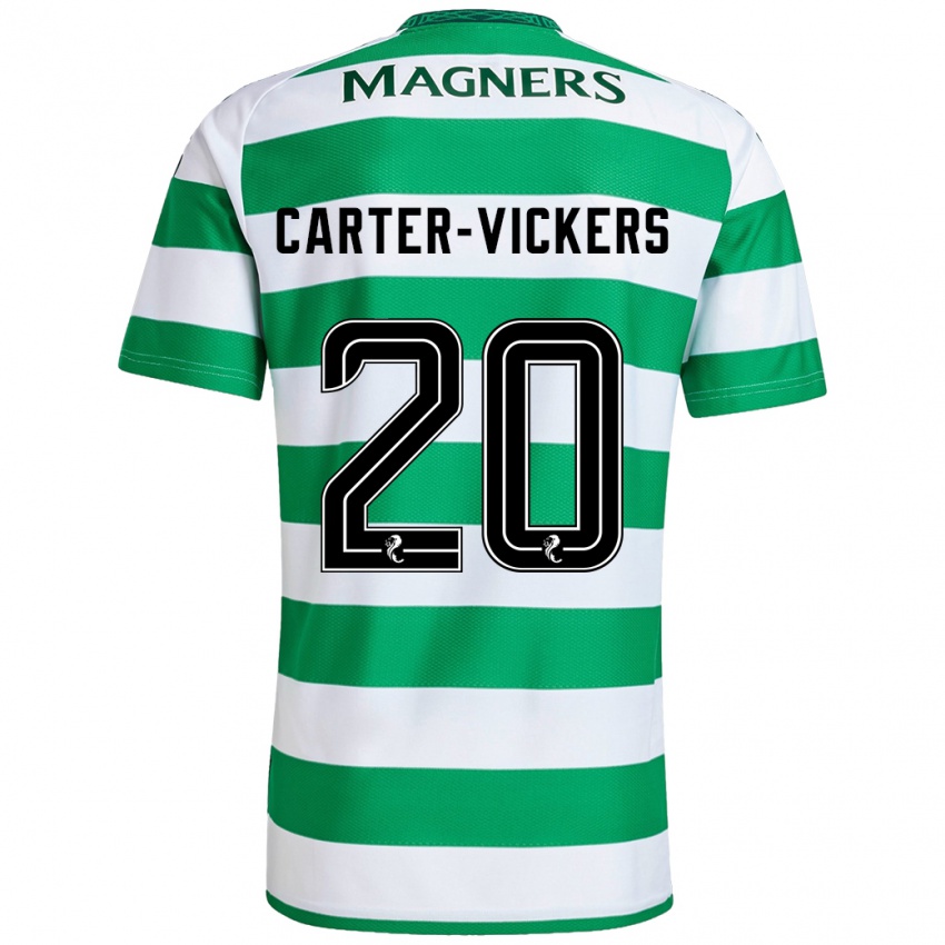 Dětské Cameron Carter-Vickers #20 Zelená Bílá Domů Hráčské Dresy 2024/25 Dres