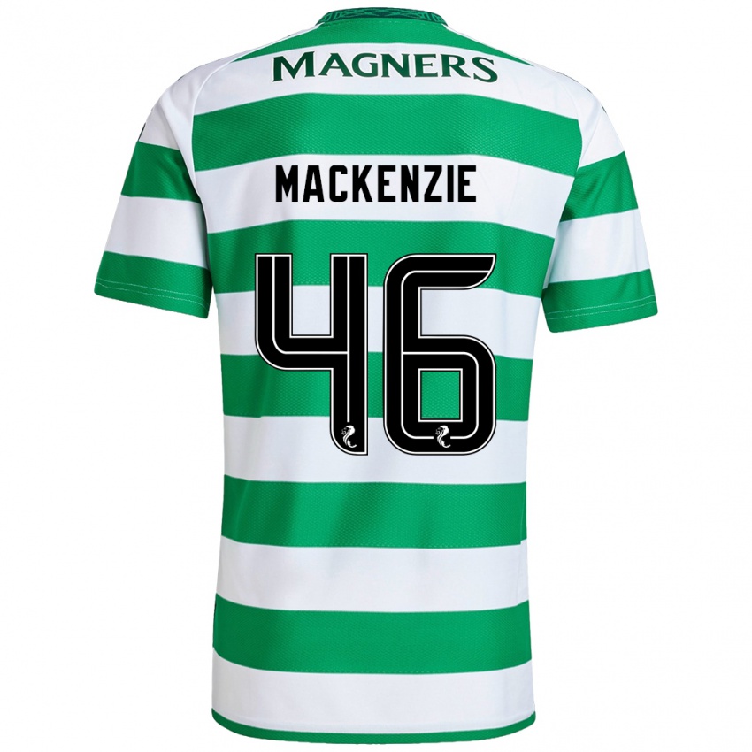 Dětské Magnus Mackenzie #46 Zelená Bílá Domů Hráčské Dresy 2024/25 Dres