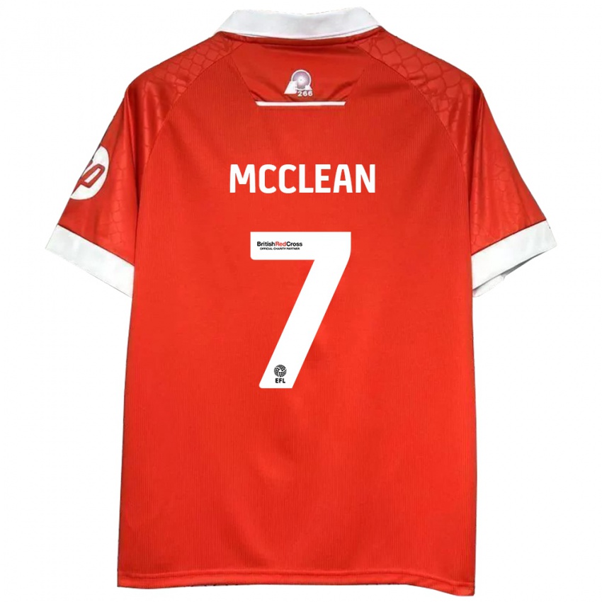 Dětské James Mcclean #7 Červená Bílá Domů Hráčské Dresy 2024/25 Dres