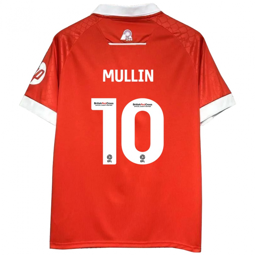 Dětské Paul Mullin #10 Červená Bílá Domů Hráčské Dresy 2024/25 Dres