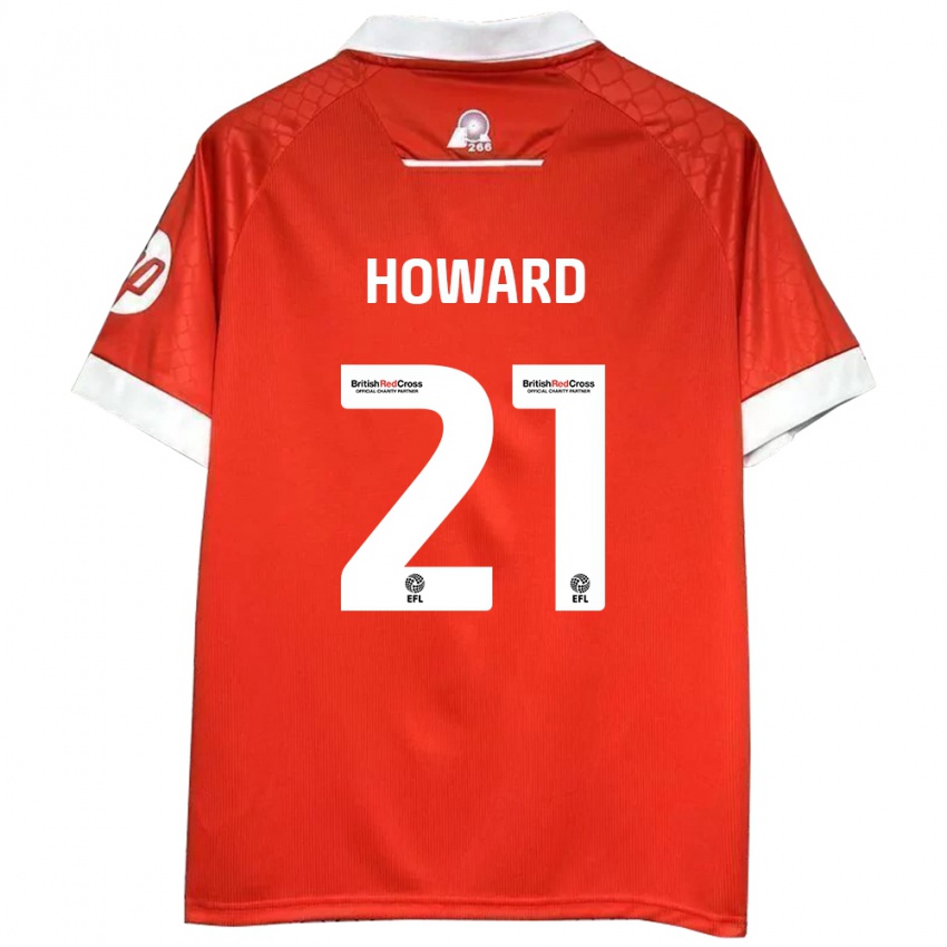 Dětské Mark Howard #21 Červená Bílá Domů Hráčské Dresy 2024/25 Dres