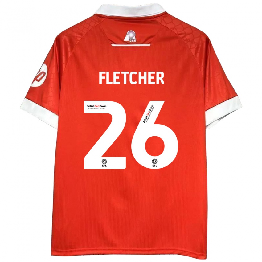 Dětské Steven Fletcher #26 Červená Bílá Domů Hráčské Dresy 2024/25 Dres