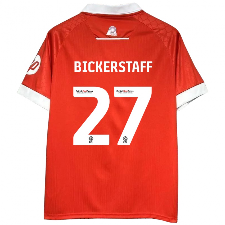 Dětské Jake Bickerstaff #27 Červená Bílá Domů Hráčské Dresy 2024/25 Dres