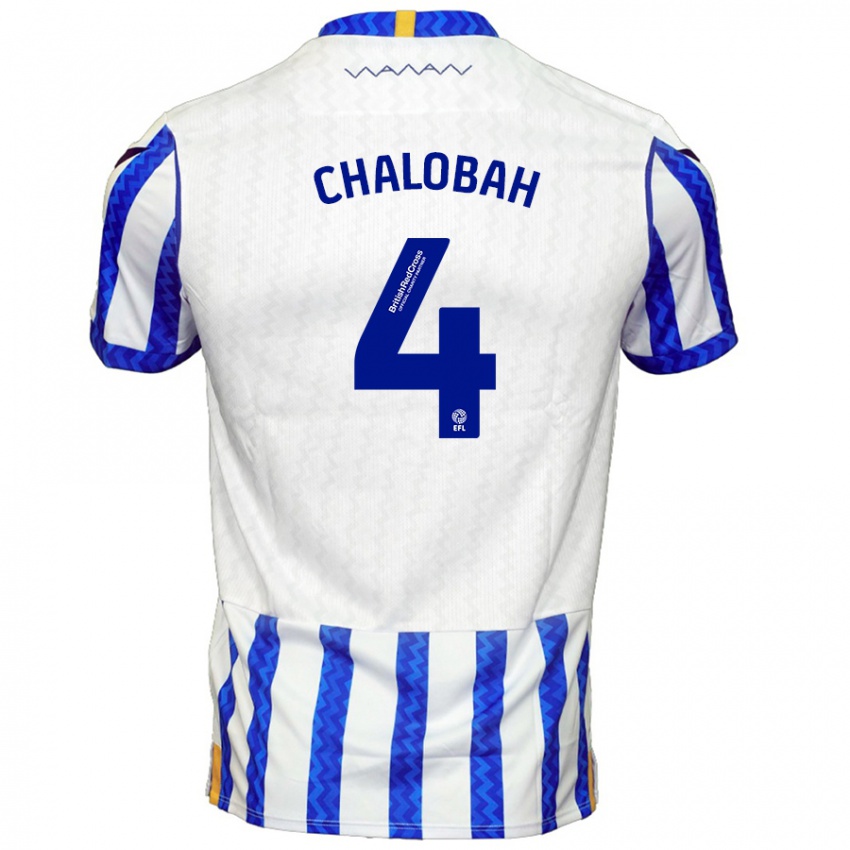 Dětské Nathaniel Chalobah #4 Modrá Bílá Domů Hráčské Dresy 2024/25 Dres