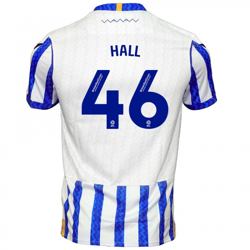 Dětské Jack Hall #46 Modrá Bílá Domů Hráčské Dresy 2024/25 Dres