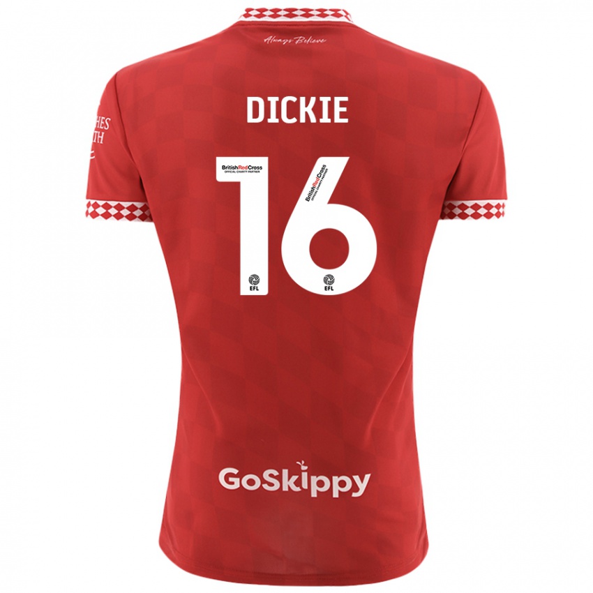 Dětské Rob Dickie #16 Červený Domů Hráčské Dresy 2024/25 Dres