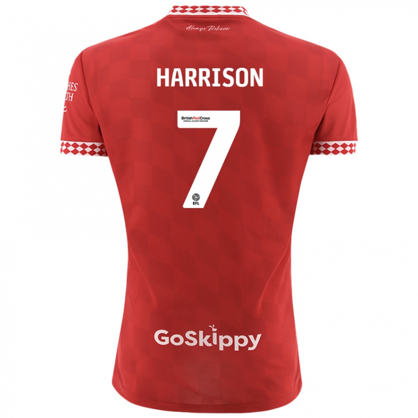 Dětské Abi Harrison #7 Červený Domů Hráčské Dresy 2024/25 Dres