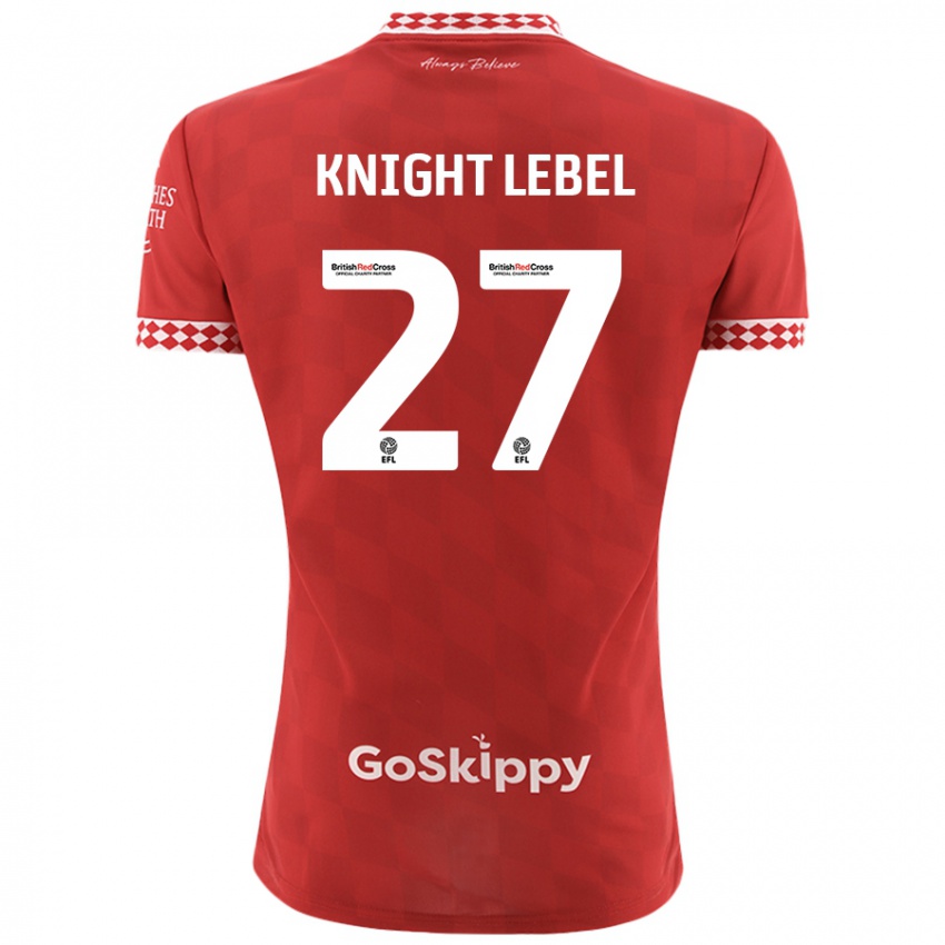 Dětské Jamie Knight-Lebel #27 Červený Domů Hráčské Dresy 2024/25 Dres