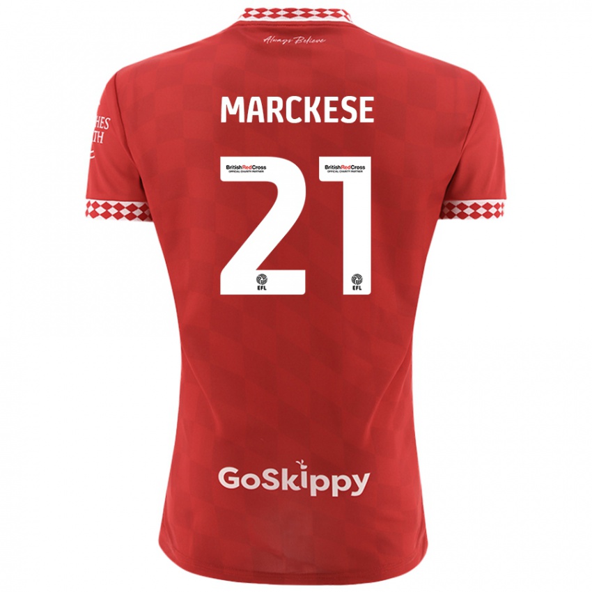 Dětské Kaylan Marckese #21 Červený Domů Hráčské Dresy 2024/25 Dres