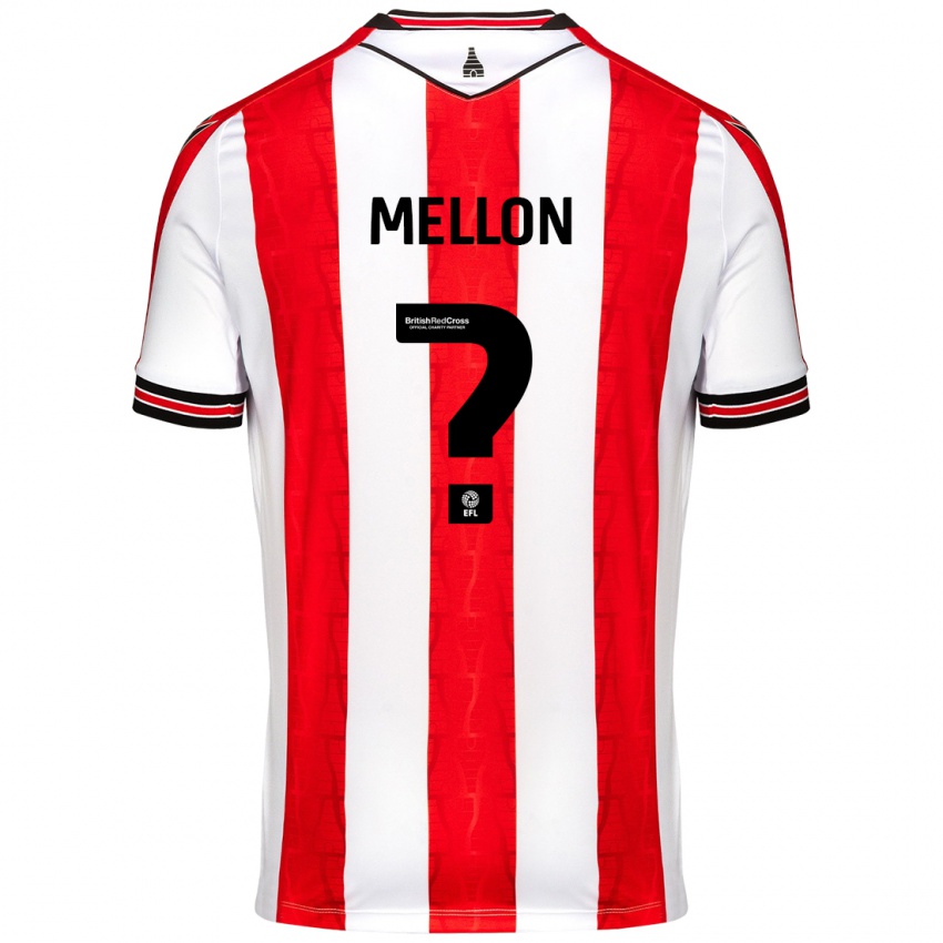 Dětské Luke Mellon #0 Červená Bílá Domů Hráčské Dresy 2024/25 Dres