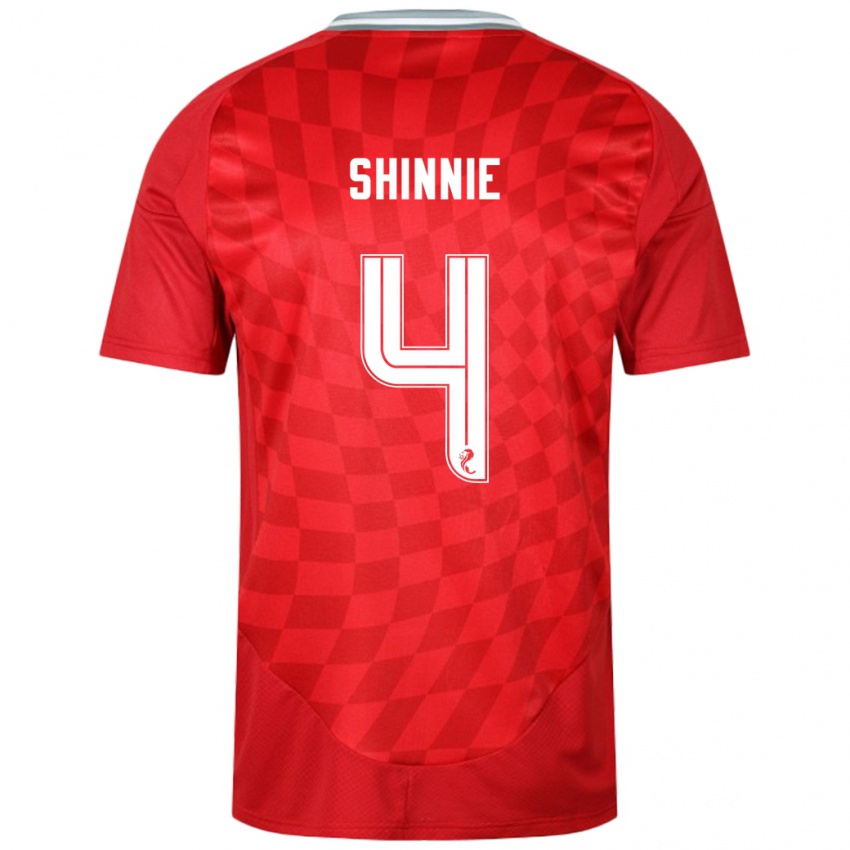 Dětské Graeme Shinnie #4 Červený Domů Hráčské Dresy 2024/25 Dres