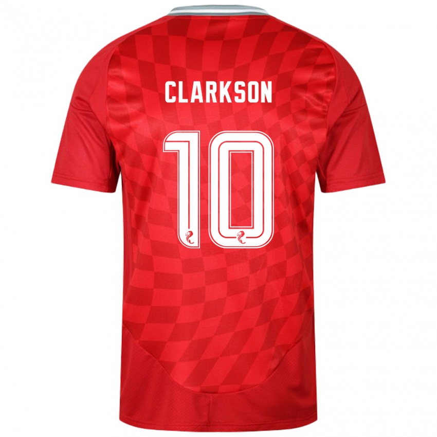 Dětské Leighton Clarkson #10 Červený Domů Hráčské Dresy 2024/25 Dres