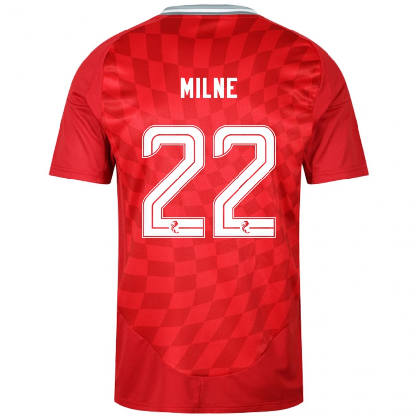 Dětské Jack Milne #22 Červený Domů Hráčské Dresy 2024/25 Dres