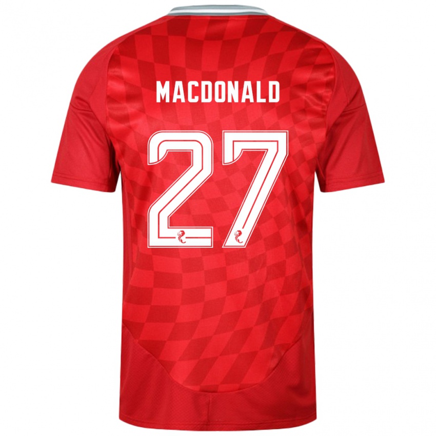 Dětské Angus Macdonald #27 Červený Domů Hráčské Dresy 2024/25 Dres