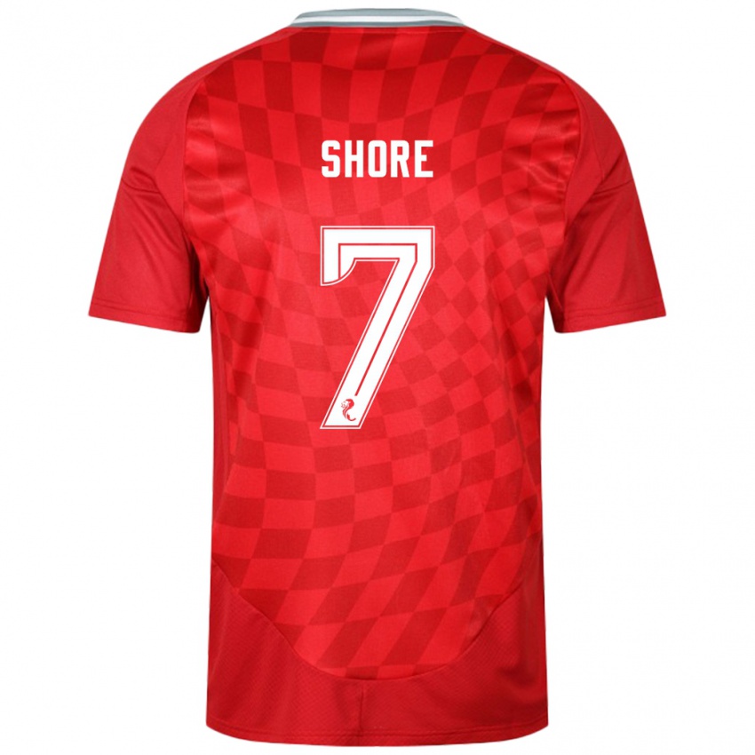 Dětské Eilidh Shore #7 Červený Domů Hráčské Dresy 2024/25 Dres