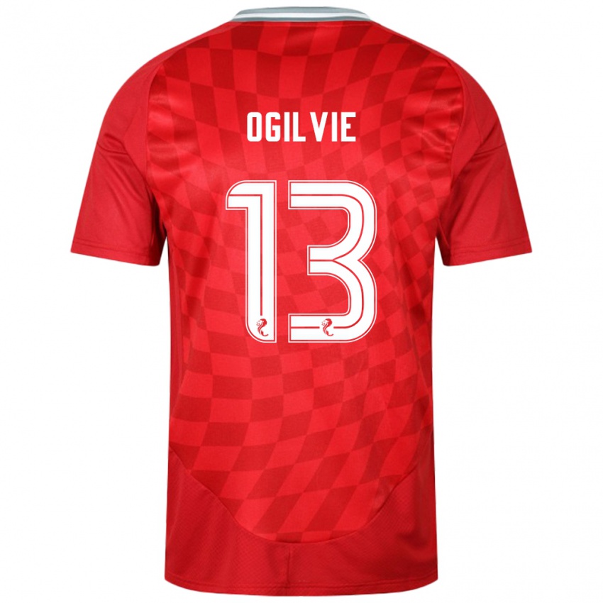 Dětské Francesca Ogilvie #13 Červený Domů Hráčské Dresy 2024/25 Dres