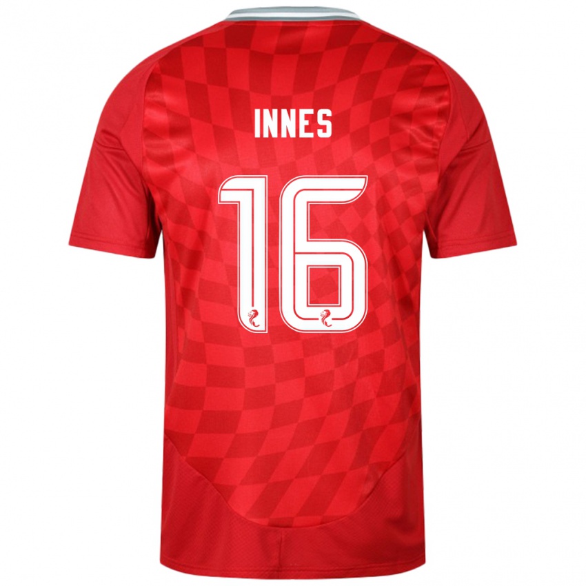 Dětské Hannah Innes #16 Červený Domů Hráčské Dresy 2024/25 Dres