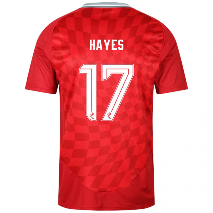 Dětské Jonny Hayes #17 Červený Domů Hráčské Dresy 2024/25 Dres