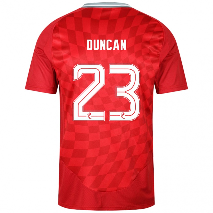 Dětské Ryan Duncan #23 Červený Domů Hráčské Dresy 2024/25 Dres