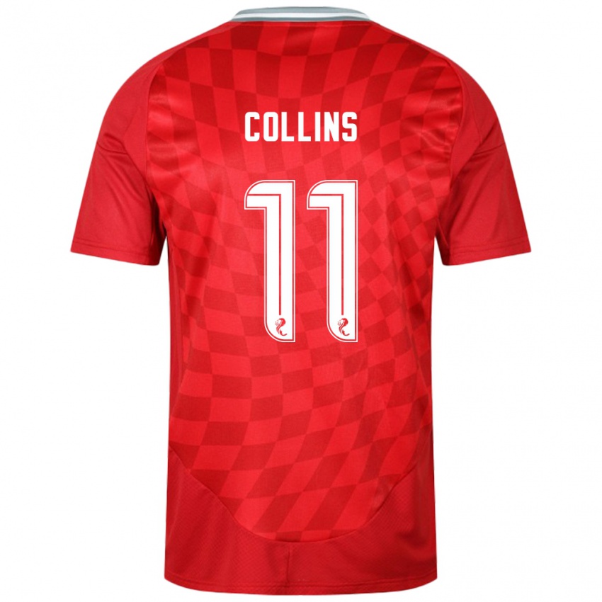 Dětské Bailley Collins #11 Červený Domů Hráčské Dresy 2024/25 Dres